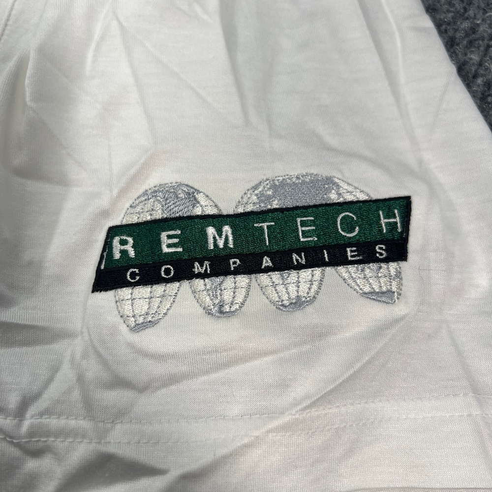 Remtech Companies Engineers Polo Shirt Como Sport White XXL Short Sleeve Cotton